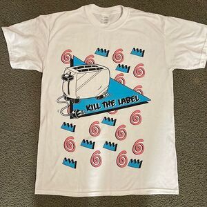 Kill the Label Toaster White Medium short SLEEVE TEE shirt